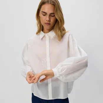 Reserved - Košile s ozdobným vyšíváním - bílá - 570EH-00X - 570EH-00X-L