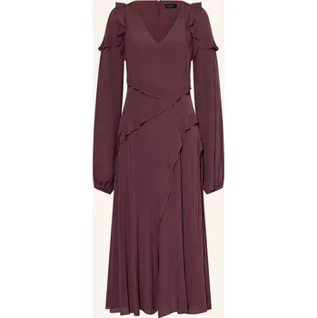 Dámské šaty Ted Baker Dámské Šaty Truea S Volány, tmavě červená, 42
