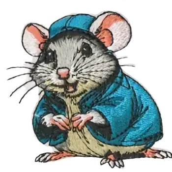 Nášivka Nažehlovací nášivka - myška VIII (7,0 x 6,7 cm)