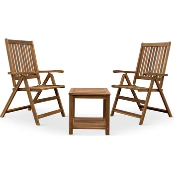 Zahradní sestava Noela Balkonový set Lotto + 2x dřevěná polohovací židle Viet