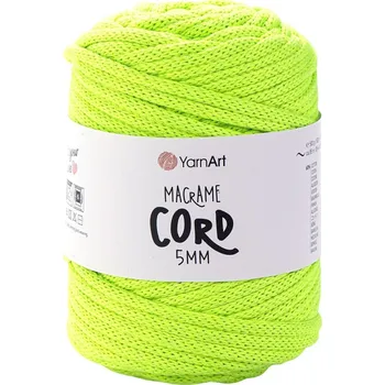 Galanterie Yarn Art Macrame Cord 5 mm 5 mm 85 m 801 Šňůra