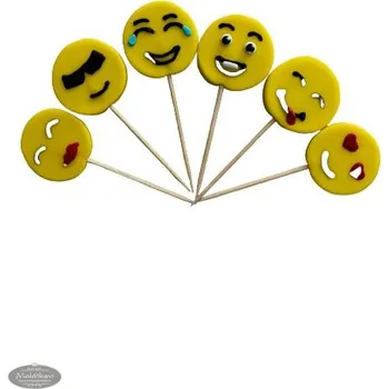 Jedlá dekorace na dort Cukrové zápichy se smajlíky