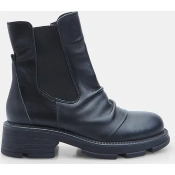 Dámské kozačky Baťa dámské zimní kožené chunky chelsea černé, vel. 40