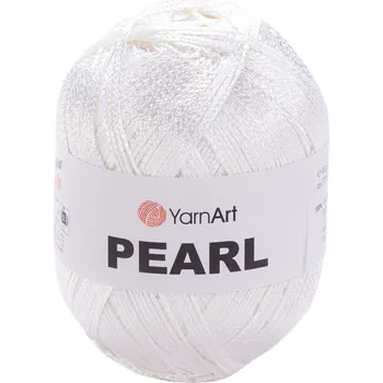 Galanterie Yarn Art Pearl 106 White Pletací příze