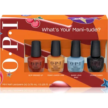 Kosmetická sada OPI The Mani-tude OPI The Mani-tude Nail Lacquer lak na nehty 3,5 ml + OPI The Mani-tude Nail Lacquer lak na nehty 3,5 ml + OPI The Mani-tude Nail Lacquer lak na nehty 3,5 ml + OPI The Mani-tude Nail Lacquer lak na nehty 3,5 ml kosmetická sada