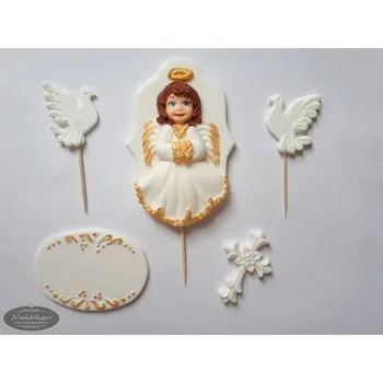 Jedlá dekorace na dort Sada cukrových dekorací na první svaté přijímání