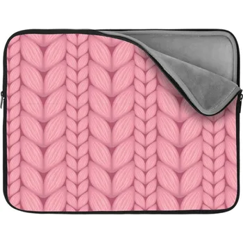 pouzdro na notebook Sablio Obal na notebook Růžové pletení - 13"