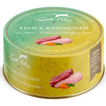 Krmivo pro kočku Terra Felis Konzerva pro kočky Hovězí a králík 80 g