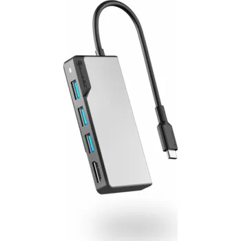 USB hub Alogic Fusion Core USB-C 5-Port Hub Space Gray