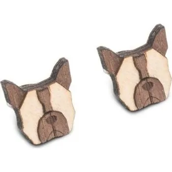 Náušnice Bewooden dřevěné náušnice French Bulldog Earrings