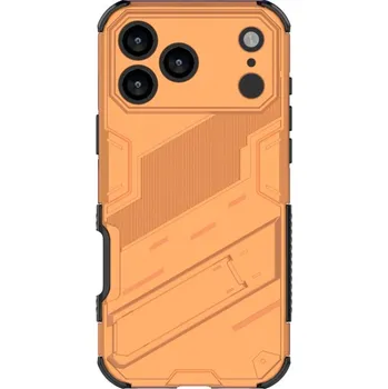 Pouzdro na mobilní telefon Odolný ochranný kryt se stojánkem pro iPhone 17 Pro Max - oranžový