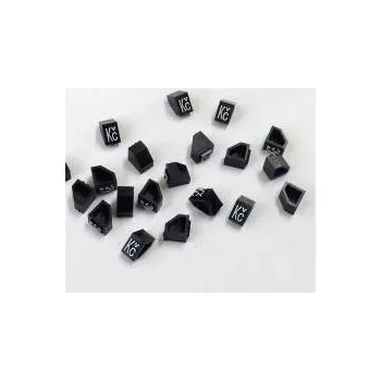 Dárková visačka Cenovky Q 3D, 6 x 9 mm, náhradní znak "Kč", bílý prolis, 20 ks