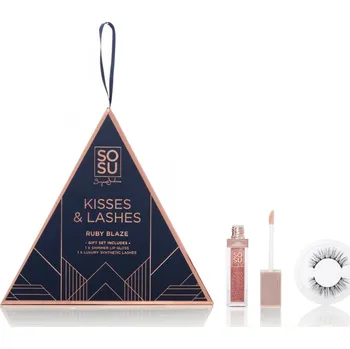 SOSU Cosmetics Limited Edition lesk na rty pro větší objem 6 ml + umělé řasy