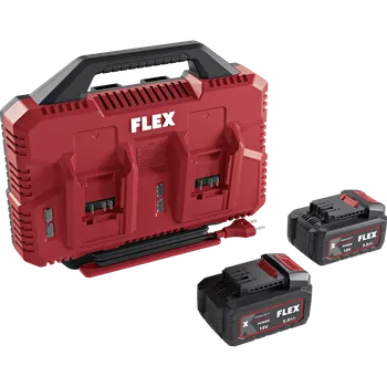 FLEX P-Set 18-55 Duo SP, sada 2x baterie 5.0 Ah + Dvojitá rychlonabíječka 12/18 V