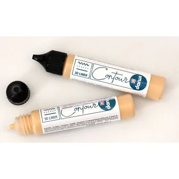 Speciální výtvarná barva Konturovací vitrážní barva Darwi Glass 30 ml - ZLATÁ