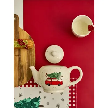 Vánoční dekorace Sinsay - Vánoční keramický džbán s motivem auta s vánočním stromkem - vícebarevná - 782GQ-MLC - 782GQ-MLC-ONE