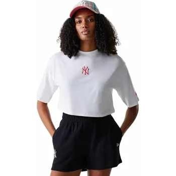 Dámské tričko Dámské tričko s krátkým rukávem New Era MLB LE MIDI CROP NEW YORK YANKEES W bílé 60684488 - M | UK 10 | US 10,5