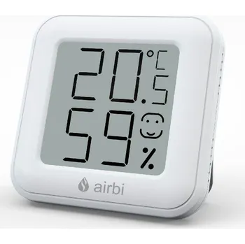 Pokojový teploměr a vlhkoměr Airbi SMILE - bílý