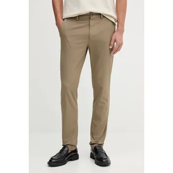 Pánské kalhoty Kalhoty BOSS P-Kaiton1-Zip pánské, tmavomodrá barva, ve střihu chinos, 50543945 78X, vel. 33/32