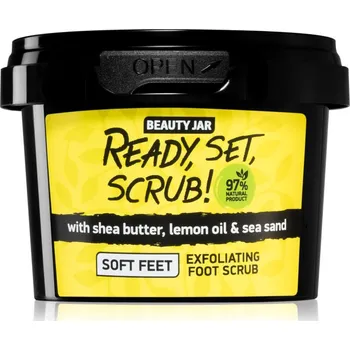 Tělový peeling Beauty Jar Ready, Set, Scrub! cukrový peeling na chodidla 135 g