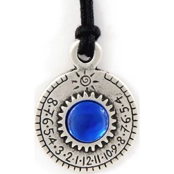Hodiny Náhrdelník a sluneční hodiny Saturn - modrý kámen