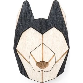 Brož Bewooden dřevěná brož Husky Brooch