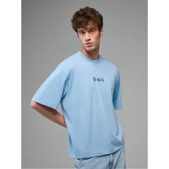 Pánská móda Tričko s potiskem - XS - House - světle modrá - 531GT-50X