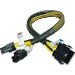 AKASA kabel redukce napájení 8Pin(M) to 8Pin/2x4Pin(F) 30cm (AK-CB8-8-EXT)