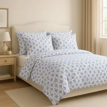 Povlečení Francouzské bavlněné povlečení Modrá elegance