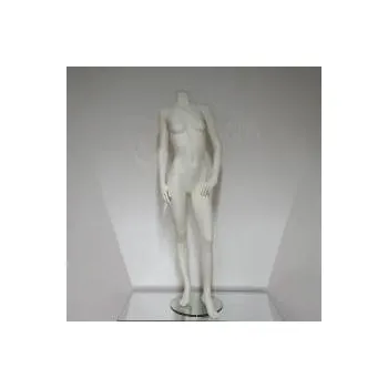 Figurína Figurína, manekýna dámská S244W, bez hlavy, matná bílá, včetně podstavce