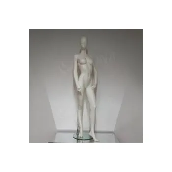 Figurína Figurína, manekýna dámská U244ST, poloabstraktní, matná bílá, včetně podstavce