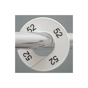 Ramínko Velikostní kruh, značení na štendr "52", bílý, černé písmo, 1ks