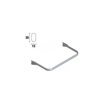 Prodejní regál Prodejní systém ARKSYS, U-rampa 1200 x 340 mm, oválná, satin