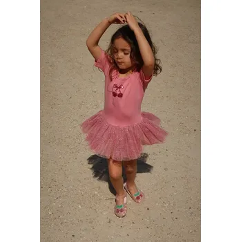 Dívčí šaty Dívčí šaty Konges Sløjd BALLERINA DRESS KS102647 růžová 30X, vel. 134-140