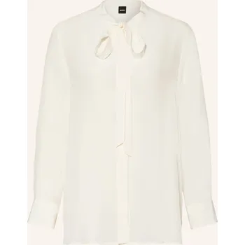 Dámská halenka Boss Dámská Halenka S Vázankou Bryon Z Hedvábí, režná, 42