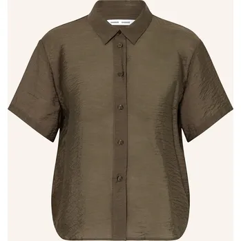 Dámská halenka Samsøe Samsøe Dámská Košilová Halenka Saminna, khaki, 42