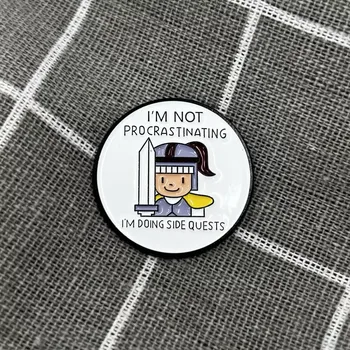 I'm not procrastinating I'm doing side quests / Neprokrastinuji, plním vedlejší úkoly - bílý