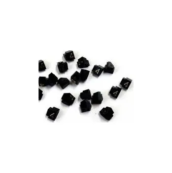 Dárková visačka Cenovky Q 2D, 4 x 6 mm, náhradní číslo "4", zlatý prolis, 20 ks