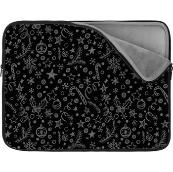pouzdro na notebook Sablio Obal na notebook Vánoce na černé - 13"