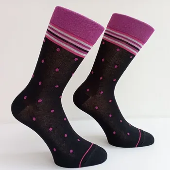 dívčí ponožky černé puntíkaté Trepon velikost 26-27