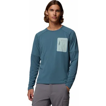Pánské tričko Columbia Tech™ Knit Long Sleeve Crew M 2095613429 - everblue crushed/blue L