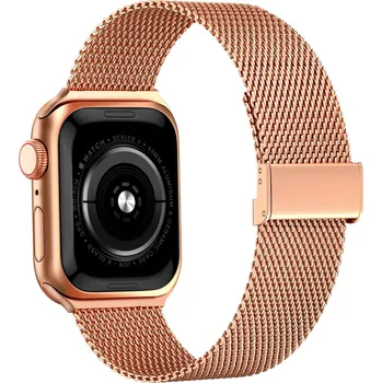 Milánský tah s přezkou pro Apple Watch 38/40/41/42(S10)mm Barevná varianta: Růžovo-zlatá
