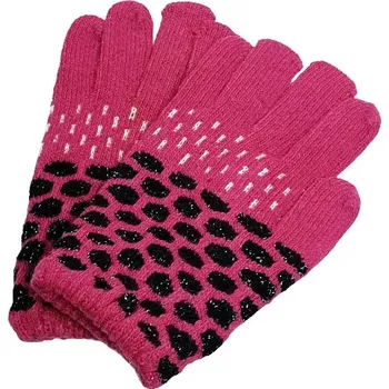 Rukavice Dámské zimní rukavice s lurexem - rúžová