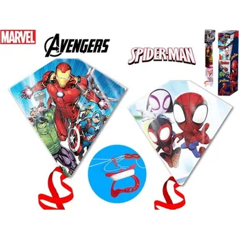 Létající drak MikroTrading Avengers drak létající 58,5x56cm 2druhy v sáčku Druh: Spiderman