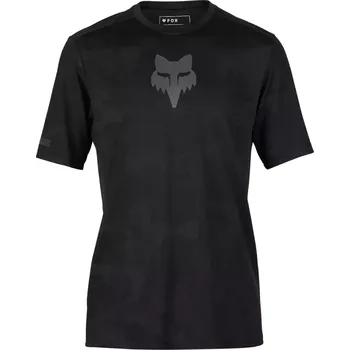 cyklistický dres FOX Cyklistický dres s krátkým rukávem - RANGER TRU DRI - černá L
