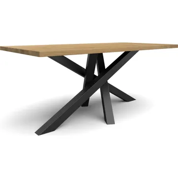 Jídelní stůl Jídelní stůl Moták - designový nábytek z dubu a kovu velikost stolu (D x Š): 160 x 90 (cm)