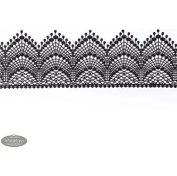 Jedlá dekorace na dort K-Decor Cukrová krajka černá - šířka 8 cm