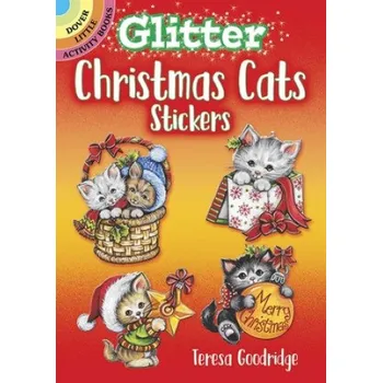 Glitter Christmas Cats Stickers (Teresa Goodridge)(Pevná)