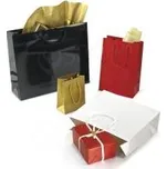 Dárková papírová taška SHINE 30x10x25 cm, černá, bavlněné ucho