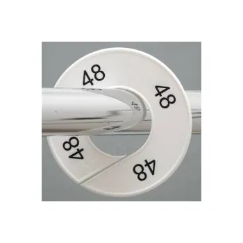 Ramínko Velikostní kruh, značení na štendr "48", bílý, černé písmo, 1ks